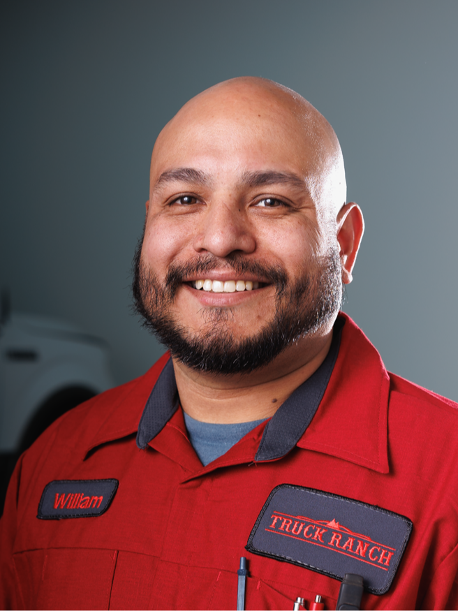 Service Technician William Franco in Truck Ranch Garage at Truck Ranch
